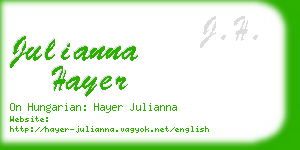 julianna hayer business card